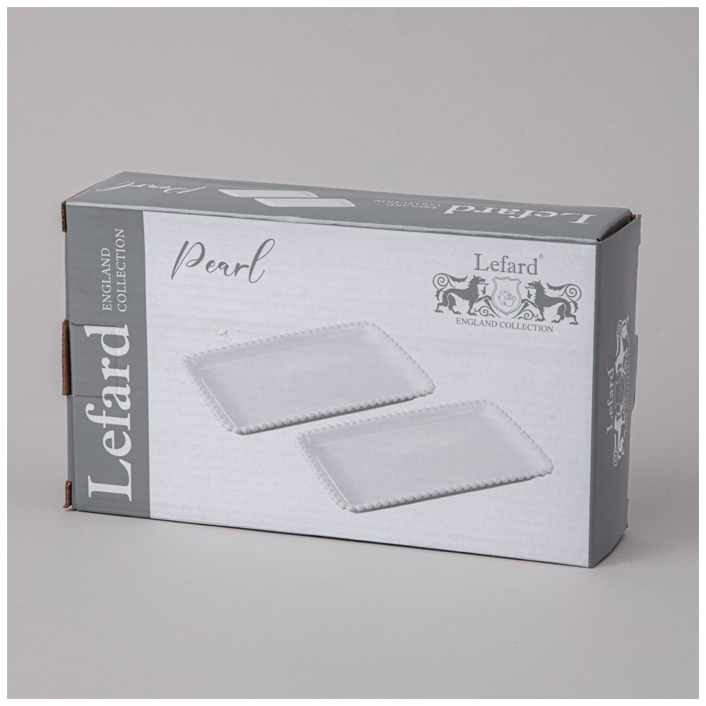 НАБОР БЛЮД LEFARD, PEARL, ПРЯМОУГ. 2 ШТ. 20*12*2 СМ, КОР=18НАБ.