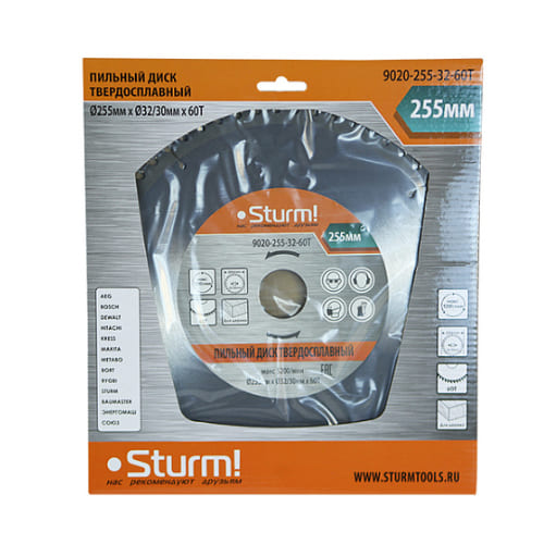 Диск пильный 255х32х60 STURM 9020-255-32-60T