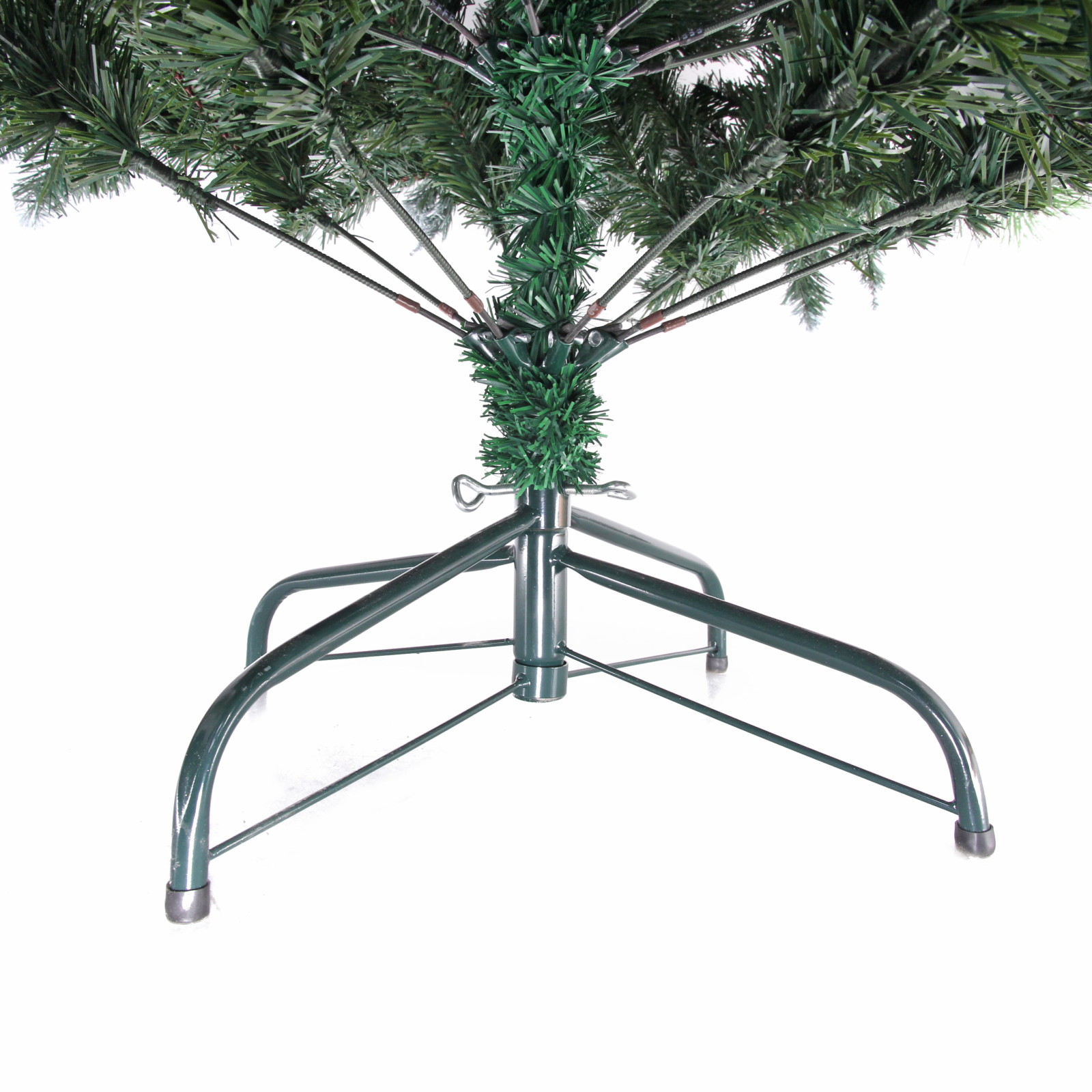 Ёлка "Сказочный лес" 270 см,ПВХ+леска, с белым напылением+шишки (2407 веток)