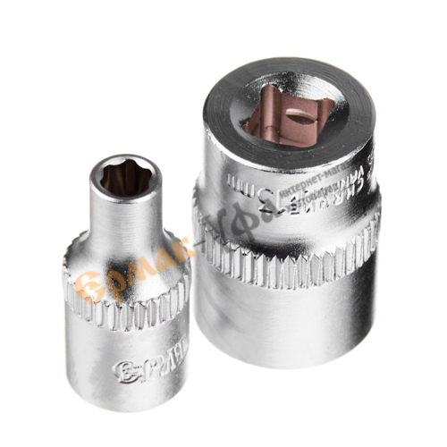 Набор головок Супер лок, 10шт, 1/4 4-5-6-7-8-9-10-11-12-13мм ЕРМАК, 1/50