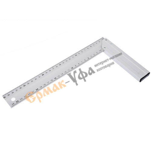 Угольник столярный алюминиевый литой 300мм ЕРМАК (1/60)