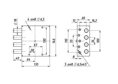 Сенат ЗН 4-ГС 2-3кл [Ит] 007 Замок гаражный тяж (6)