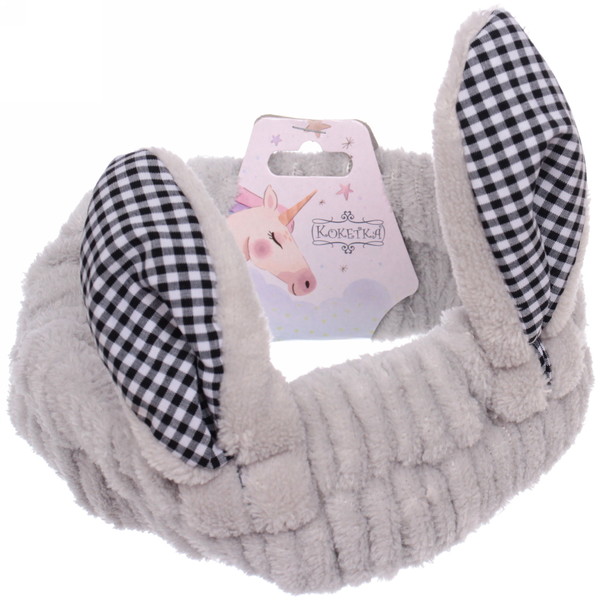 Повязка на голову "Little bunny- Buchi", микс 4 цвета, 20*6 см (подвес Единорожек)