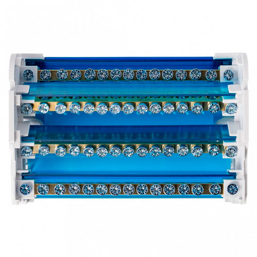 Шина на DIN-рейку в корпусе 4х15 на DIN-рейку, SBE-bc0-4-15