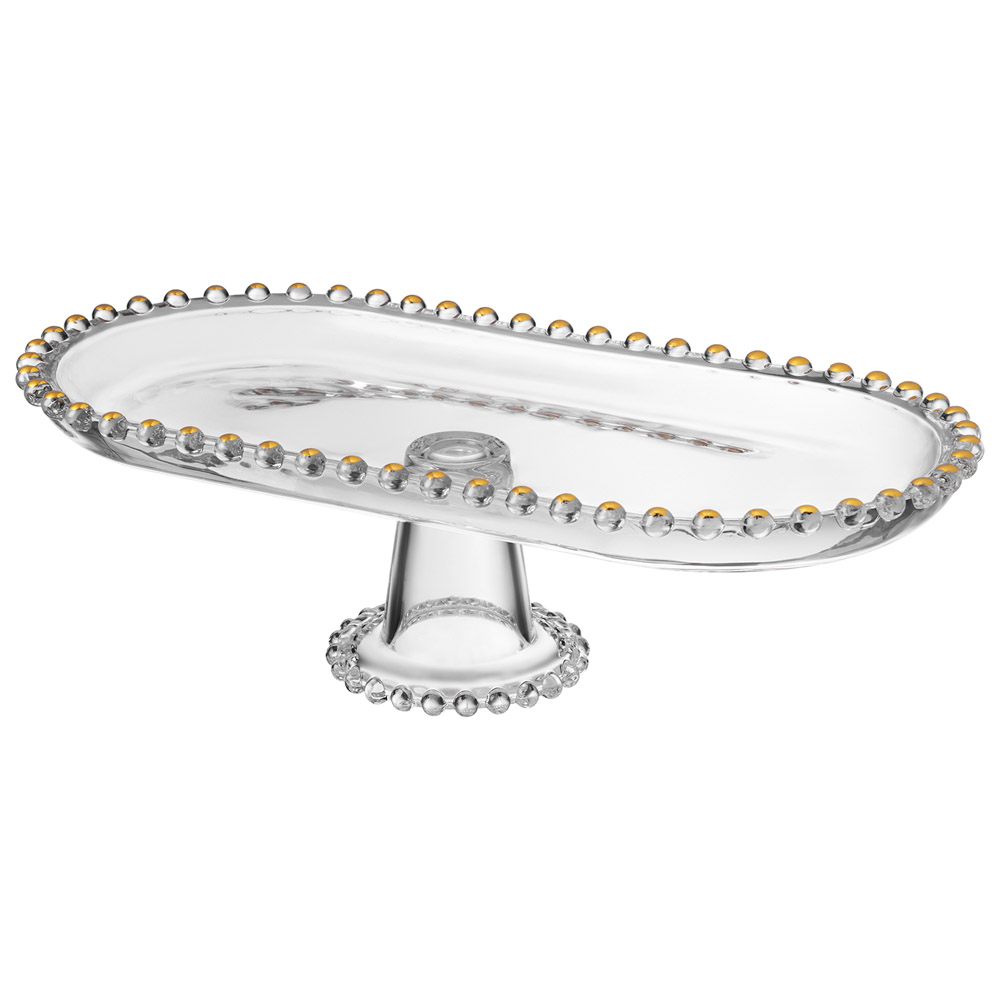БЛЮДО СЕРВИРОВОЧНОЕ, GOLDEN CHARM, НА НОЖКЕ, 30*15*8, 5 СМ
