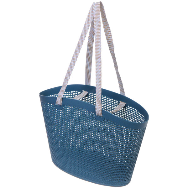 Корзинка для хранения с ручками "ЛИБЕРТИ", цвет серо-голубой, 41*21*28,5см (лейбл)