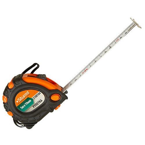 Рулетка с двухсторонней шкалой 5м х 19 мм STURM 3100104