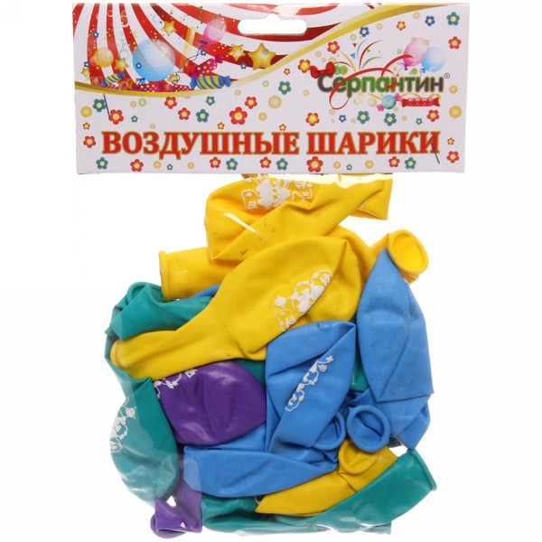 Воздушные шары  25 шт, 10"/25см "Пират", (микс)