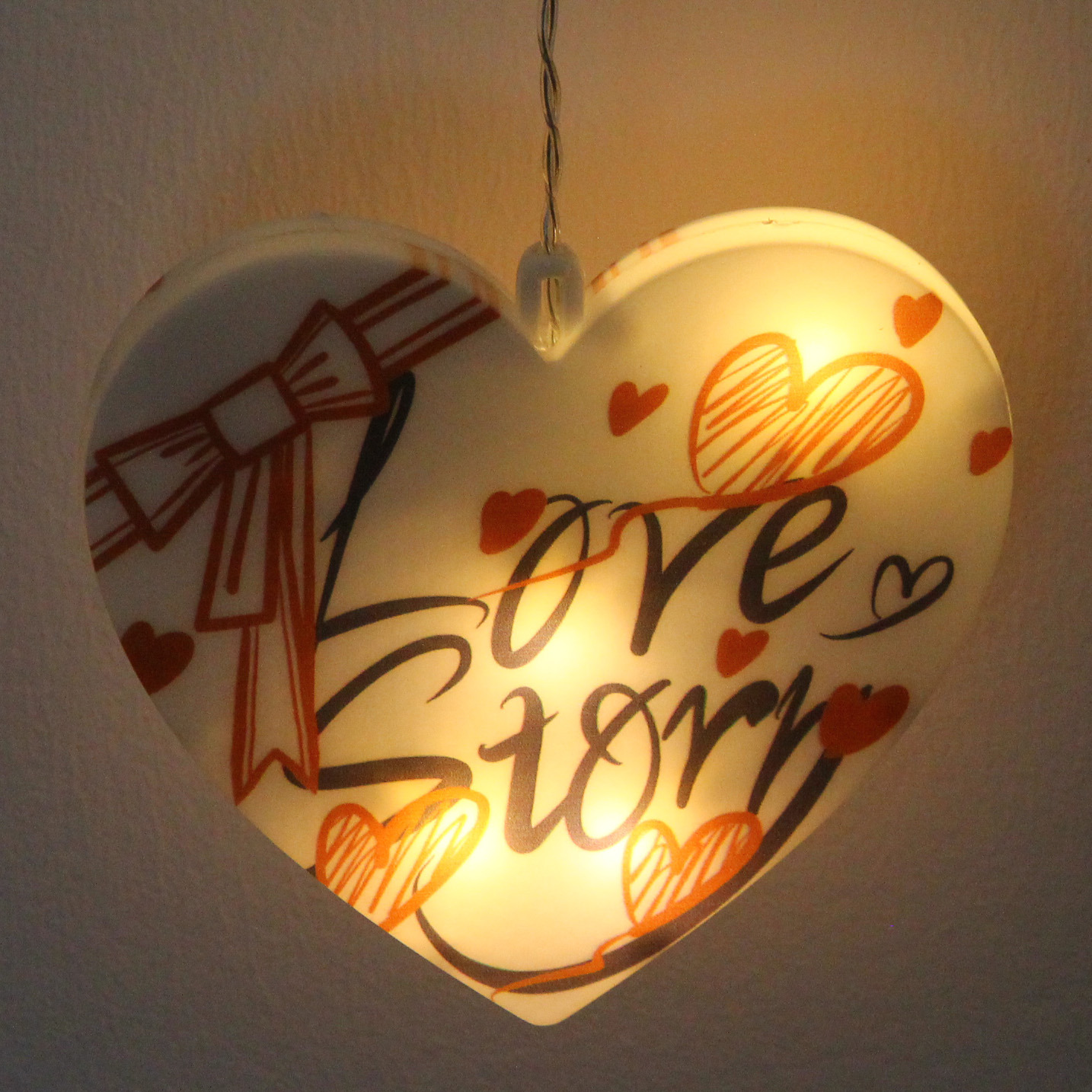 Гирлянда для дома БАХРОМА "LOVE" ш2,5м* в0,45/0,65м 90 ламп LED, прозрачн.пров, 8 режимов, IP-20, Теплый белый (возможность соединения)