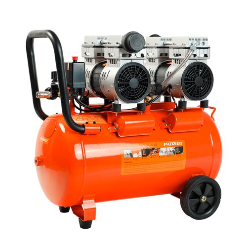 Компрессор Patriot поршневой безмасляный WO 50-300 , 300 л/мин, 8 бар, 2000 Вт, 50 л, быстросъемный и "елочка" с вентилем
