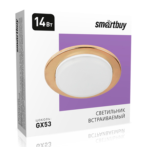 Светильник встраиваемый под лампу GX53, SBL-09GD-GX53/40, золото тонкий