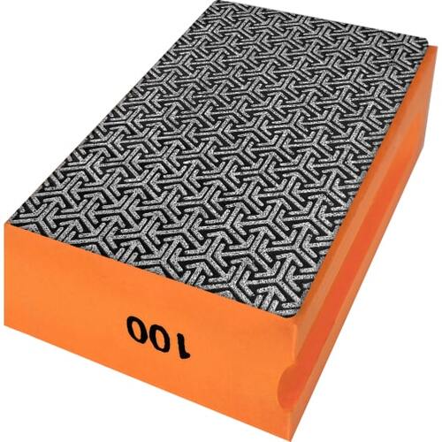 Губка алмазная гальваническая шлифовальная 90х55 мм р100, vertextools 90-55-100