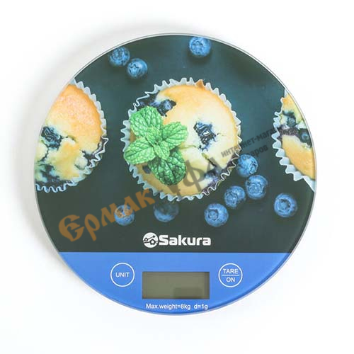 Весы кухонные SAKURA SA-6076M 8кг элек МАФФИНЫ