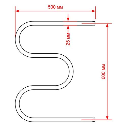 Полотенцесушитель MIXLINE SIMPLE M 60х50 3/4,