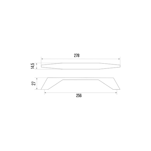Ручка-скоба мебельная Trodos "9456" 256 сплав ЦАМ, черный матовый