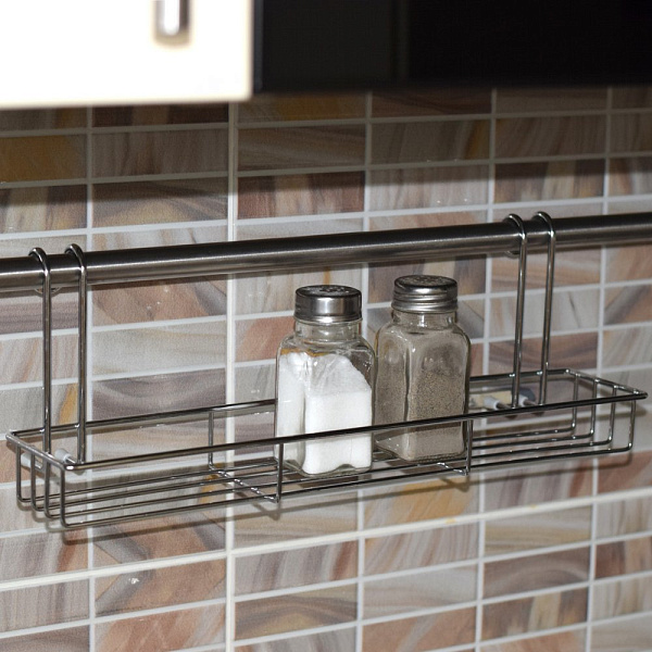 Полка для специй навесная на рейлинг 35*7,5*12 см