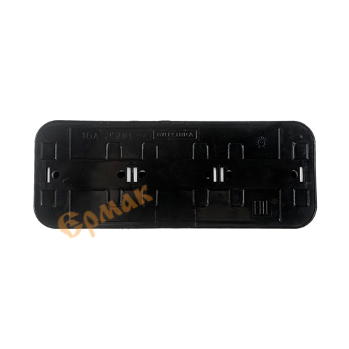 Розетка ОП 3-местн з/к BYLECTRICA (РА16-265) ЧЕРНАЯ (1/32)