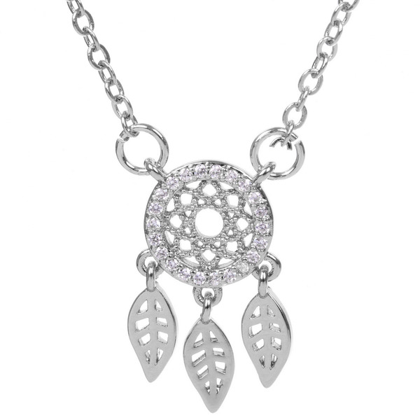 Подвеска из гиппоалергенного сплава со стразами "ЛОВЕЦ СНОВ", цвет серебро и золото, d-20см/1,8см