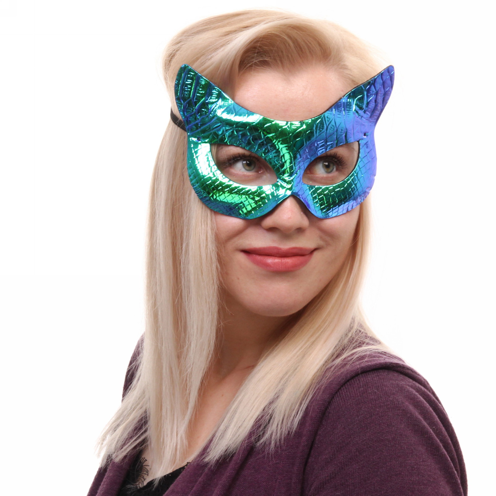 Маска карнавальная "Маркиза", микс (синий,бел, розовый)