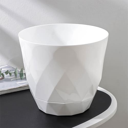 Горшок для цветов LAUREL D220 мм, 4,5 л с поддном, белый, SVIP, 1/10