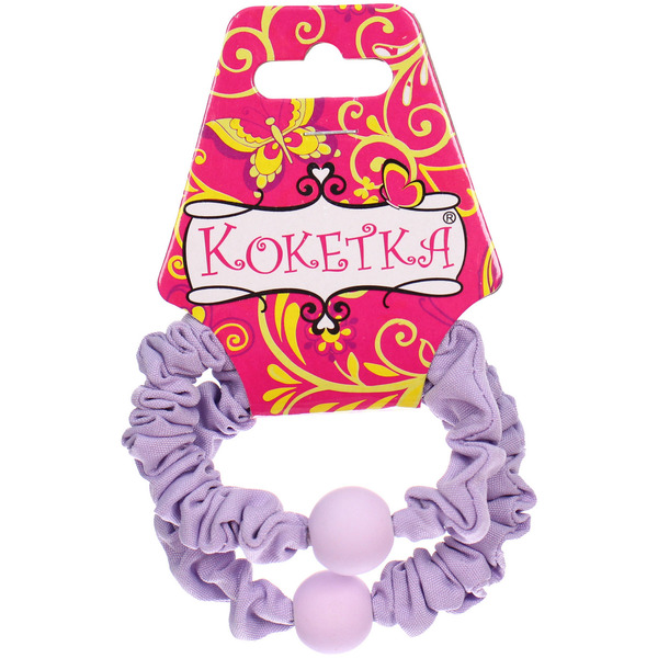 Резинки для волос 2шт "Мята", бусинки, микс 5 цветов, d-5см (Кокетка)