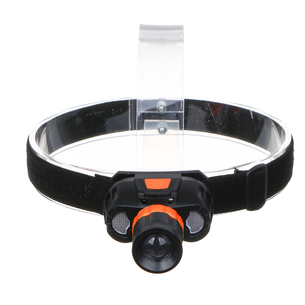 ЕРМАК Фонарь налобный, LED+COB, 6 режимов, 800мАч, Type-C, 73х70х36 мм, пластик, красный свет