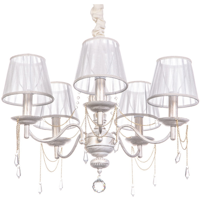 Люстра 5*40Вт Е14 60*60*100см 29-P8510/WH+G