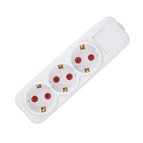 Колодка для удлинителя 3-Е с/з 10А 2500ВТ АБС-пластик, 1/50