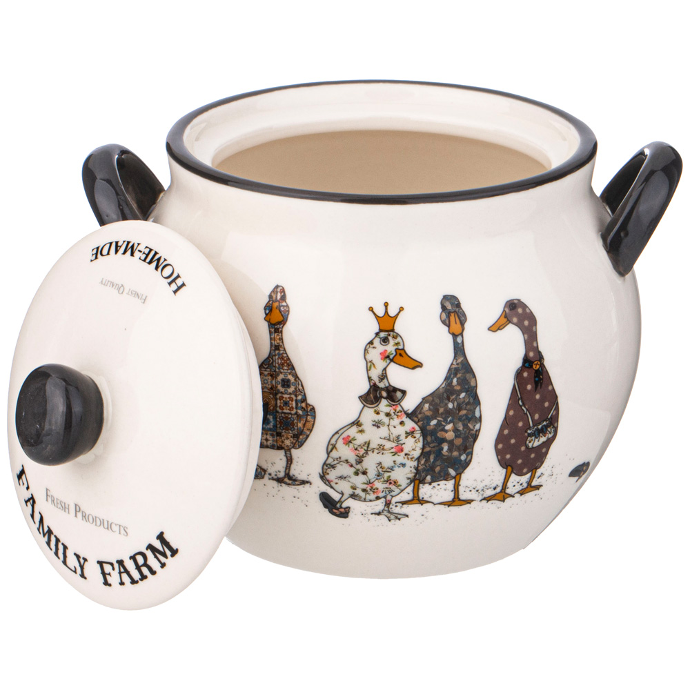 ГОРШОЧЕК ДЛЯ ЗАПЕКАНИЯ С КРЫШКОЙ AGNESS, FAMILY FARM, 600 МЛ