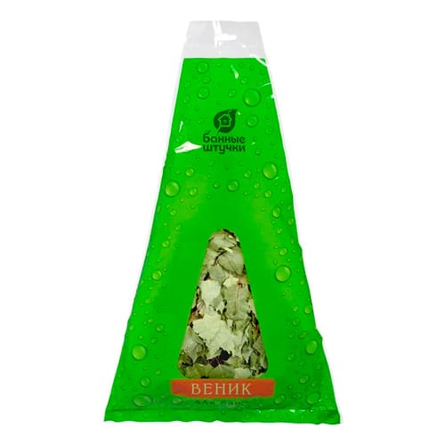 Веник березовый в упаковке "Банные штучки"