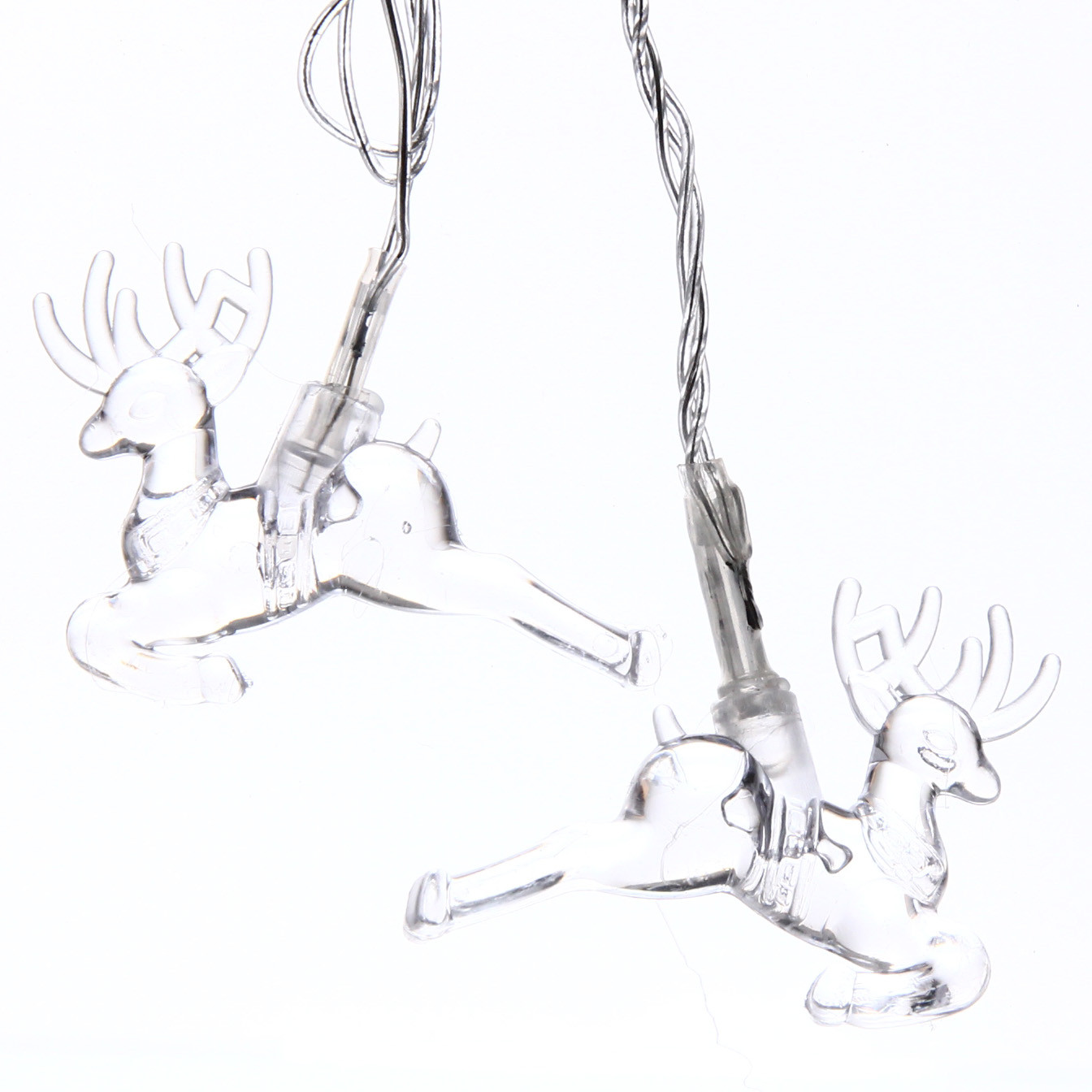 Гирлянда для дома 4,0 м 20 ламп LED с насадками ОЛЕНЬ, прозрач.пров., авторежим.,IP-20 RG/RB (возможность соединения)