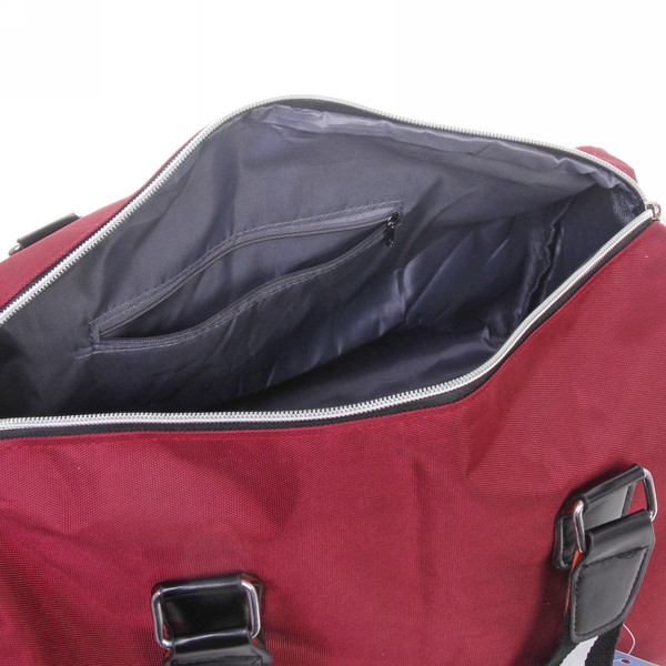 Сумка спортивная "Sports style", на молнии, с белой полосой, цвет красный, 40*22*26 см