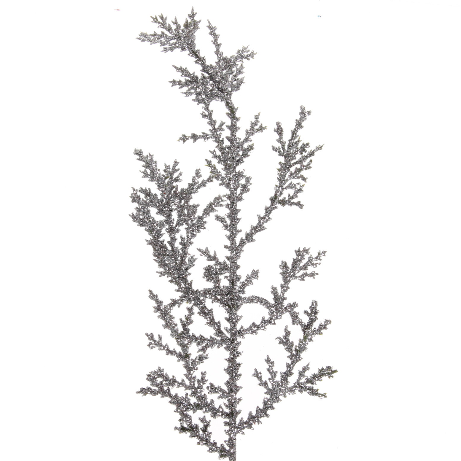 Ветка хвойная "Очарование" 55 см, Серебро