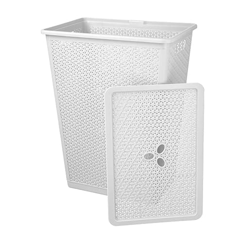 Корзина для белья 35 л Homver Wenge 221306921/03, 399х272х460 мм, светло-серая