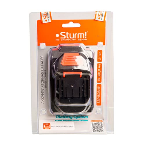 Аккумулятор "1BatterySystem", 18В, 8.0Ач, STURM SBP1808HP