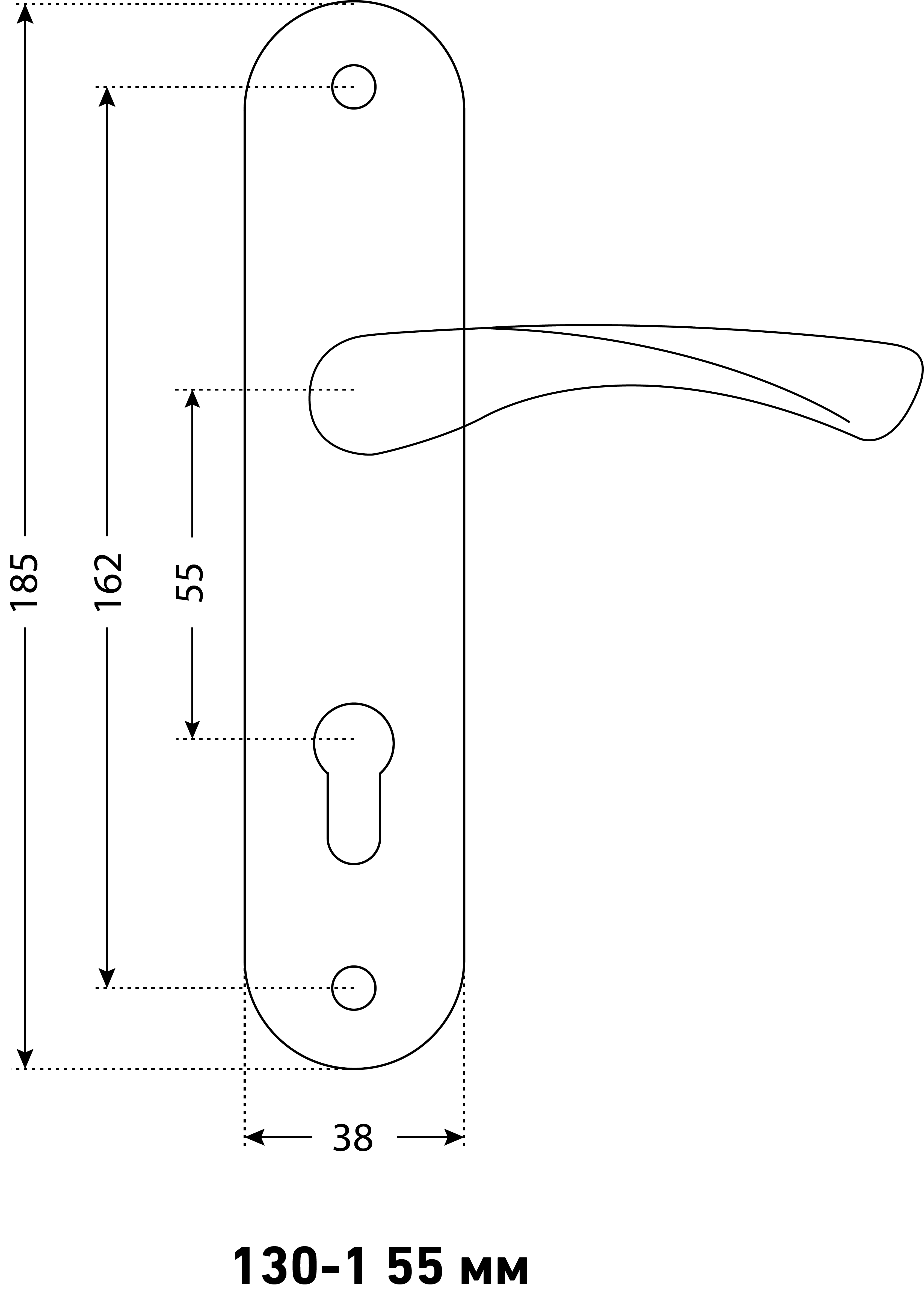 АЛЛЮР 103-1 55 мм AB ст.бронза Комплект ручек (12,20)