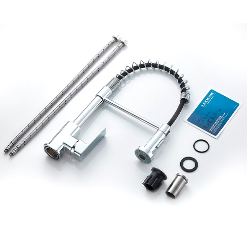 Смеситель для кухни гибкий излив картридж 35 мм Ledeme L4080