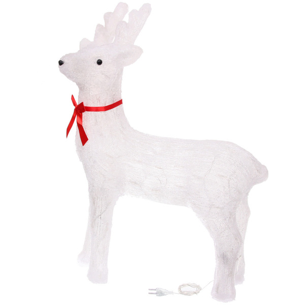 Фигура светодиодная "Загадочный олень" 55*24*75 см, 100 ламп LED, авторежим, 220V, Белый