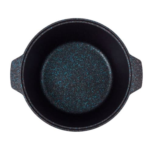 Кастрюля-жаровня Kukmara 5 л со стеклянной крышкой, антипригарное покрытие "Granit ultra" 28 см, blue