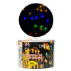 Гирлянда Бахрома "Шарики" неон маленький 3х0,6 LED, белый провод, мультицвет