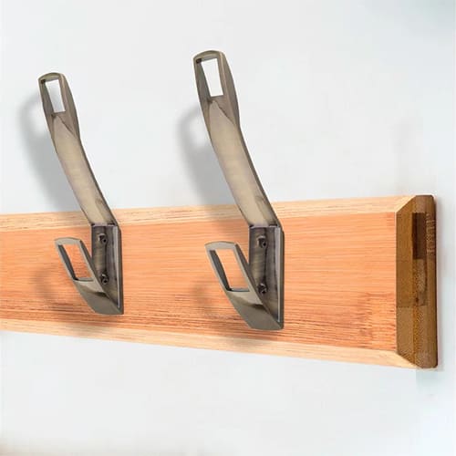 Крючок мебельный Trodos "ZY-206" 2-рожковый, сплав ЦАМ, бронза