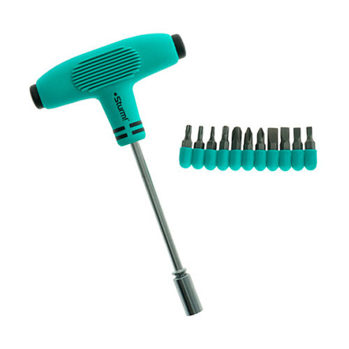 Отвертка с насадками 21 предмет магнитные наконечники эрго Т ручка Sturm 1040-09-S21