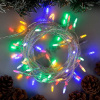 Гирлянда "Нить" 10м с насадками "Игла",IP20, прозрач. нить, 100 LED, 8 режимов, 220В,свечение мульти