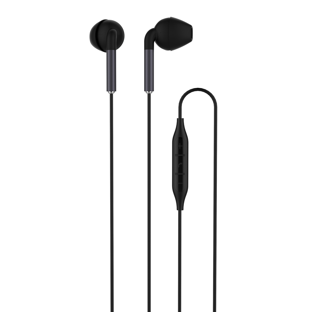 FORZA Наушники проводные вкладыши, гарнитура, с трапец. насадкой, пластик