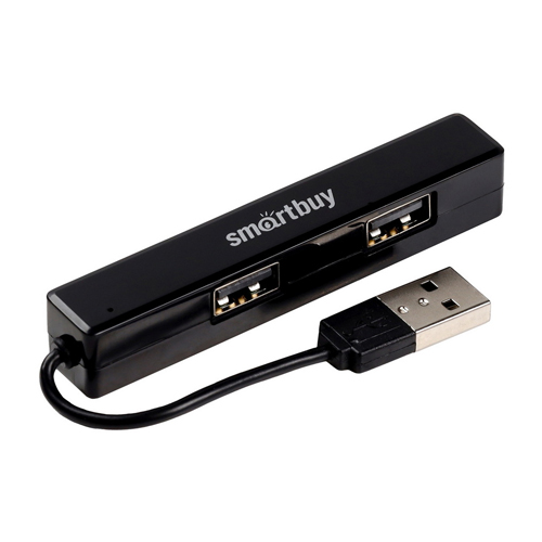 USB 2.0 Хаб Smartbuy 408, 4 порта, черный (SBHA-408-K)