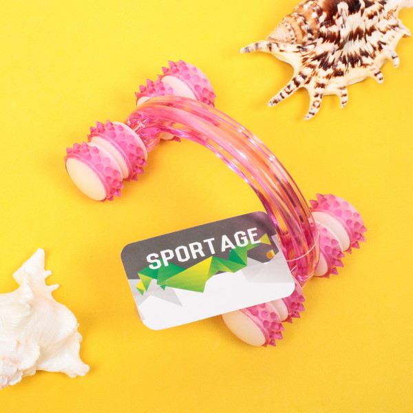 Массажер для тела роликовый "Дуга - Indigo" 13*9*7 см, розовый