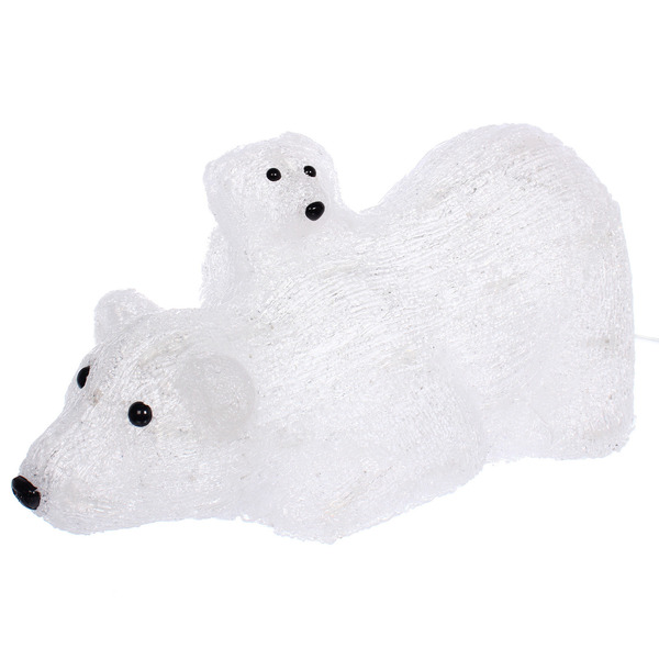 Фигура светодиодная "Медвежья семья" 38*19*19 см, 50 ламп LED, авторежим, 220V, Белый