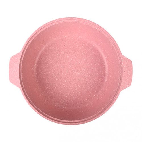 Кастрюля-жаровня Kukmara 3 л со стеклянной крышкой, антипригарное покрытие "Trendy style", rose