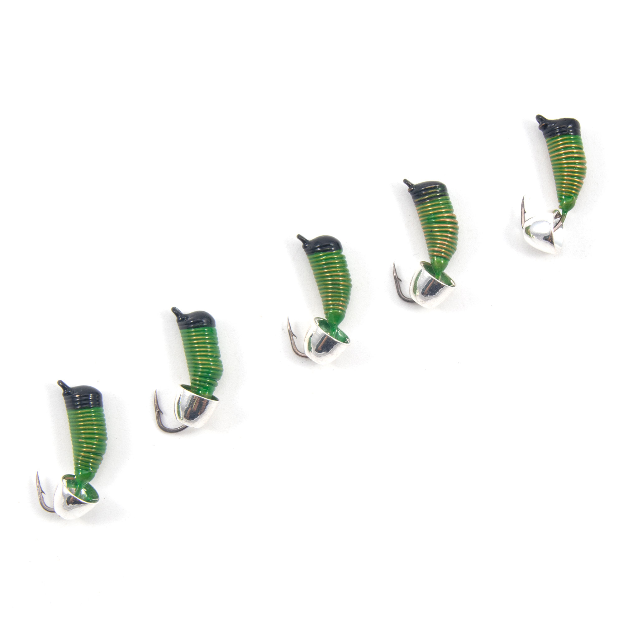 Мормышка вольф. безнасадочная "ЯМАН" Ручейник №6, d-2,5 мм, L-8.5 мм, вес 0,90 гр., колокол серебро,