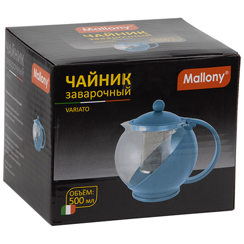 Чайник заварочный VARIATO 500 мл, пласт с фильтром из нерж стали